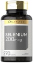 Carlyle Selenium 补编 | 200 mcg | 270 片 | 蔬菜 - 非 GMO 和 Gluten 自由公式