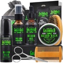 胡子 Kit Beard Grooming Kit w/Beard W/Beard Wash/Shampoo Beard Beard Oil Balm Brush 剪刀 包 e-Book 圣诞 储存 Stuffers 礼物 为男子设计