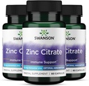 Swanson Zinc Citrate - 促进健康视野和免疫系统保健的矿物补充 -- -- 支持总体健康的自然公式 -- -- (60卡普勒,每包50毫克)