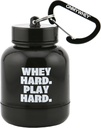ONMYWHEY - 蛋白质粉末和补充漏斗键链,可移植到健身、健身、健身、旅行的容器 - TSA批准,Whey Hard Play Hard