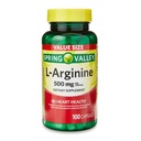 通用春谷 L'Arginine 氨基心保健补充剂 Capsules, 500mg, 值大小, 100 + 1 小型药丸容器(Style & Color Varies)