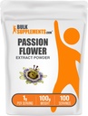 Bulk Assupports.com Passion Flower Pertain - Passion Flower Supplement,草药补充 - Gluten Free,每架服役1g,100g(3.5 oz)(一包)