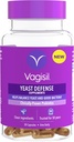 Vagisil Yeast Defense Supplors, 帮助平衡Yeast和好细菌, 临床证明的抗生素, 清洁剂, 推广健康的阴道微生物, Just 1 Capsule Daily, 30 Capsules