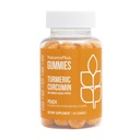 Natures Plus Gummys Turmeric Curcumin - 60 Gummys, Peach - 支持联合,消化和心血管健康 - Vegan, Gluten Free, 非GMO - 30服务