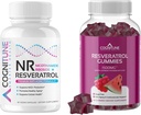 健康老龄化补充剂Bundle - Nicotinamide Ribsoside 复合体和Resveratrol Gummys - 5-in-1 抗衰老公式加Resveratrol Gummys