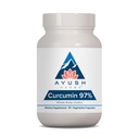 Ayush Herbs Curcumin 97% - Curcumin 补充品, Premium Turmeric Root 补充品, Curcuminoids for Men and Men, 成人, Premium 联合支持, 力量与生命力 - 90 蔬菜卡普尔(1个计数)