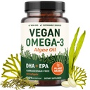 Vegan Omega 3藻油 3藻油 3藻油 3藻油 3藻油 3 补充 + 6 软胶 Capsules