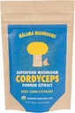 Cordyceps 提取粉末,由Malama制作,有机果实体 Cordyceps 蘑菇粉,超食品适应性,支持能量,耐力和Mood,100种服务