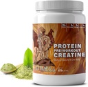 CHIMERA All-in-One蛋白和预研粉 - 36g 蛋白质,3g Creatine,非GMO,无糖,低钠,来自Matcha的天然咖啡因,无人工火焰