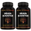 为记忆和焦点提供重要的维生素大脑补充(2-Pack) – 与金戈·比洛巴(Ginkgo Biloba),罗迪奥拉(Rhodiola),B12 – 为成年人和老年人提供无咖啡因支持 – 60日供应
