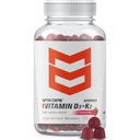 MTN OPS 维生素D3 K2 Gummys,5000 IU 维生素D3和维生素K2 MK7,天然草莓Flavor 天然无脂胶,60 Soft-Chew Gummys,每集装箱60架