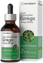 Horbäach Ginkgo Biloba 提取液体 2 fl oz QQ 无酒精草药补充 QQ Vegetarian, Non-GMO, Gluten Free