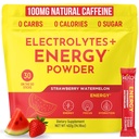 Keto Vitals Electrolyte Energy Drinking Powder Packets - Electrolyte 补充能源和再水化 - 草莓西瓜 Keto Powder Packets, 30 Counters