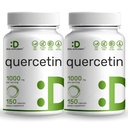 Quercetin 1000mg Pervice (2 Pack) | 300 Capsules, 高生物可用氟化物, 第三方测试, 支持健康免疫系统, 非GMO, No Gluten