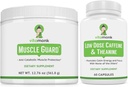 VitaMonk Muscle Guard & Low Dose Cafeine Bundle, HMB, EAAs, Vitamin D, 肌肉生长和咖啡因的镁 与L-Theanine, 平滑能量靴, 男女辅助, 肌肉和焦点支持