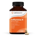 LifeSeasons Inflamma-X 联合组织支持补编 — 支持肌肉舒适,恢复和灵活性 — 配有Turmeric,Bromlein,Protease的草药公式 — 60 Capsules