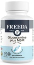FREEDA Glucosamine MSM – Vegan 联合灵活性和流动性补编 – Vegetarian Glucosamine 无壳鱼 – 支持联合功能 – 第三方测试 – (100 Capsules)