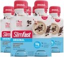 SlimFast Meal Executive Shake,原版卡布奇诺 Delight,10g 准备饮用蛋白质减肥,11 Fl. Oz瓶,4 Counter (Pack of 3) (Package May Vary)