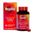Omega-3 Krill Oil 350mg Softgels, MegaRed(60 Counter in A Bottle), EPA & DHA Omega-3 脂肪酸与鱼油不同,含有抗氧化剂 Astaxanthin