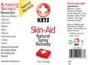 Keys Skin-Aid Vegan,无化学物质,所有天然抗败毒性镇痛药喷洒治疗补救措施,治疗比例快速代理药级成份,无利多卡因,2盎司