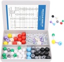Swpeet 92 Pcs 化学 分子模型 师生集,无机化学和有机化学的分子模型集 - 52原子与37键与3轨道
