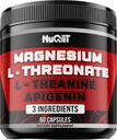 L-Threonate镁、L-THEANIN、Apigenin补充剂 -- -- 60个卡普尔 -- -- 致富、心智和脑健康方面令人印象深刻的好处 -- -- 10%