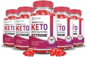 合理实验室(5 Pack Keto Drops Keto ACV Gummys Extreme 2000MG Keto Drops Keto Gummys 高级公式 Apple Cider Vinegar 配有石榴蜂蜜汁粉 B12 Vegan Non GMO 300 Gummys)
