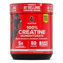 六星 100% Creatine 单水合物粉 - 无味微晶 单水合物 锻炼性能补充剂 肌肉建筑和力量 - 女性和男性 Creatine Powder - 60 services