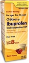 Taro儿童Ibuprofen口服悬停100毫克/5毫升,4 Fl Oz、Pain Reliever和Fever Recepter,年龄在2-11岁,Dye-Free,Berry Flavor