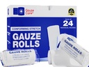 Gauze Rolls Pack of 24 – Premium 质林特和Latex-Free 4英寸 x 4.1 Yards 成型延展带 设计用于有效伤病护理和舒适 - 理想作为妈妈包装使用