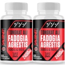 2400mg Fadogia Agrestis Tongkat Ali 补充品 - 第三方测试 - 1400mg Fadogia Agrestis & 1000mg Tongkat Ali,最大强度,肌肉质量和运动性能,2包