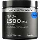 Toniiq NAD+ Supplement 1500mg - 超强NAD 配有具有专利的RiaGev-WSTM、Resveratrol和Niacin的临床研究成份的超强NAD 补充剂 - 60 Capsules