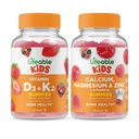 活生生的维生素D3 + 维生素K2 Kids + 钙 镁和锌 Kids, Gummys Bundle - Great Tasting, Vitamin Supplement, Gluten Free, GMO Free, Chewwable Gummy (英语).