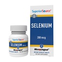 高级源硒 200 mcg - 免疫健康支持补充剂 - Selenomethionine 片剂辅助甲状腺功能 - 补充剂支持维生素E的再循环 - 60 即时溶解片剂
