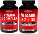配有 D3 Bundle 的 Divine Bounty 超级 B 复合维生素 & Vitamin K2