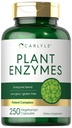 Carlyle Plant Enzemes with Protase, Papain, Laactase and Bromelain → 250 Capsules → 多酶混合 → Non-GMO & Gluten 免费补充