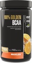 Maxler 100% 金色 BCAA 粉末 - 用于加速肌肉恢复和精液生长的室内和工作后恢复饮料 - 6 g Vegan BCAs 氨基酸 - 60 services - 橙色
