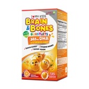 LABO营养 I My Kids Brain & Bones Chewable Burstlet, Gluten Free, 用于更强的骨骼和行为管理,76%的超集中RTG Form Omega 3 DHA鱼油,维生素D3 & K2,橙色