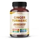 Ultra Ginger & Turmeric Aids Digestion & Supports Heart Health - 包括Cayenne Pepper,柠檬薄荷,肉桂,辣椒薄荷,绿茶 - 在美国制造 - 150 Capsules