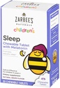 Zarbee's Kids 1 mg Melatonin Chewable Tablet, 无毒品有效睡眠补充, 为3岁和30岁以上的儿童容易服用天然葡萄燃烧片,