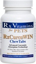 Rx维生素CurcuWIN 宠物的Curcumin - 猫的免疫支持 - 狗的消化支持 - 90厘米