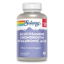 SOLARAY Glucosamine Chondroitin Hyaluronic酸、健康骨骼和联合支助补充剂加维生素C,用于强化吸收、实验室验证、60天保证、60次服务、180次蔬菜卡普