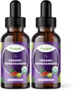 成年人的生理有机体Ashwagandha液滴 -- -- 能量和木质支持的强力液体Ashwagandha根提取器 -- -- 无酒精(240种服务)