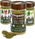 有机非GMO 莫林加、Shilajit、Turmeric、Soursop、Gotukola和Amla Green Juice Blend Powder,3月-月供应