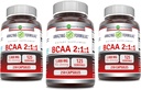 CAA2: 1:1 1 千兆克/每架Capsules + 支链氨酸 补充 + NO-GMO → Gluten-Free → 美国制造 (3 Pack, 250 count)