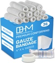 D&H 医用包 36 Gaoze Bandage 卷4英寸 x 4.1 带磁带的场馆 - 医用高泽包装治疗伤病 - 容易使用棉卷来换手包穿戴膝盖和膝盖