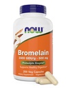 现在Bromelain 500 mg, 200 Veg Capsules - 天然菠萝,蛋白质解酶补充,2400 GDU