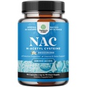 Natures Craft NAC 补充 N- Acetyl Cysteine - Vegan 高吸附 NAC 600mg / service Capsules - Glutathione 肝脏清洁除毒和修复加肺健康前体 - 90 计数