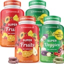 超级食品水果和蔬菜补充剂——水果和蔬菜加工厂 100% 整体超级水果和超级蔬菜补充剂和维生素,配橄榄叶(720个计数(4包))