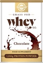 Solgar Whey to go protein Powder,巧克力,42 oz - 孤立和集中 - Mixs Easy for smooth Taste - Gluten - Free - 20g Protein per service - 每服20克蛋白